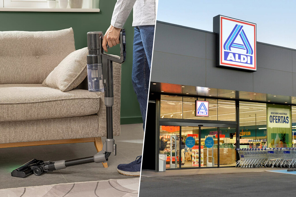El sábado, 19 de septiembre, llega a Aldi (por 59,99 euros) esta aspiradora vertical con luz verde y 130 W 