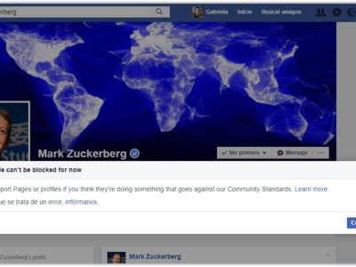 En Facebook puedes bloquear a cualquiera, pero no a Mark Zuckerberg ni a Priscilla Chan