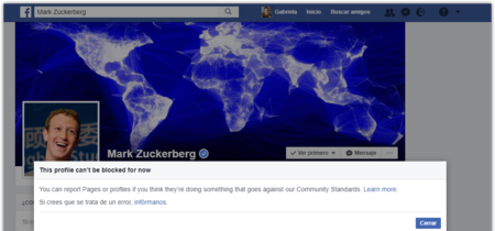En Facebook puedes bloquear a cualquiera, pero no a Mark Zuckerberg ni a Priscilla Chan
