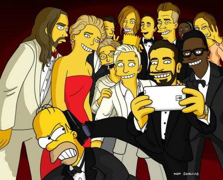Ni los Simpsons se pudieron resistir a la autofoto... esto va así