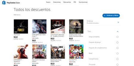 La PlayStation Store se actualiza y añade finalmente filtros de búsqueda para su versión web
