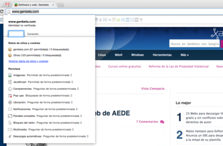 Cómo ver toda la seguridad y los permisos de una web desde Chrome