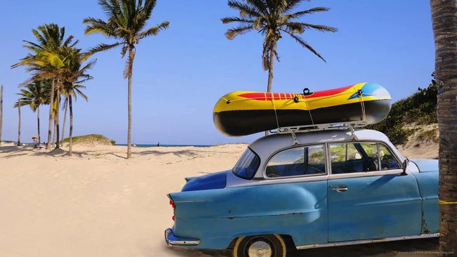 Coche Clasico Americano Playa