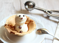 Recetas de Navidad para hacer con niños: Muñeco de nieve helado