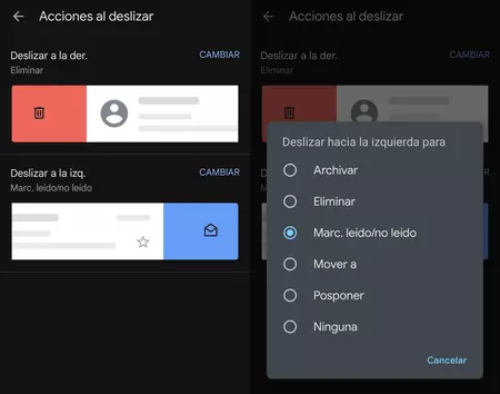 Gmail en moviles Android