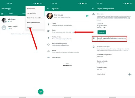 Whatsappの暗号化バックアップ