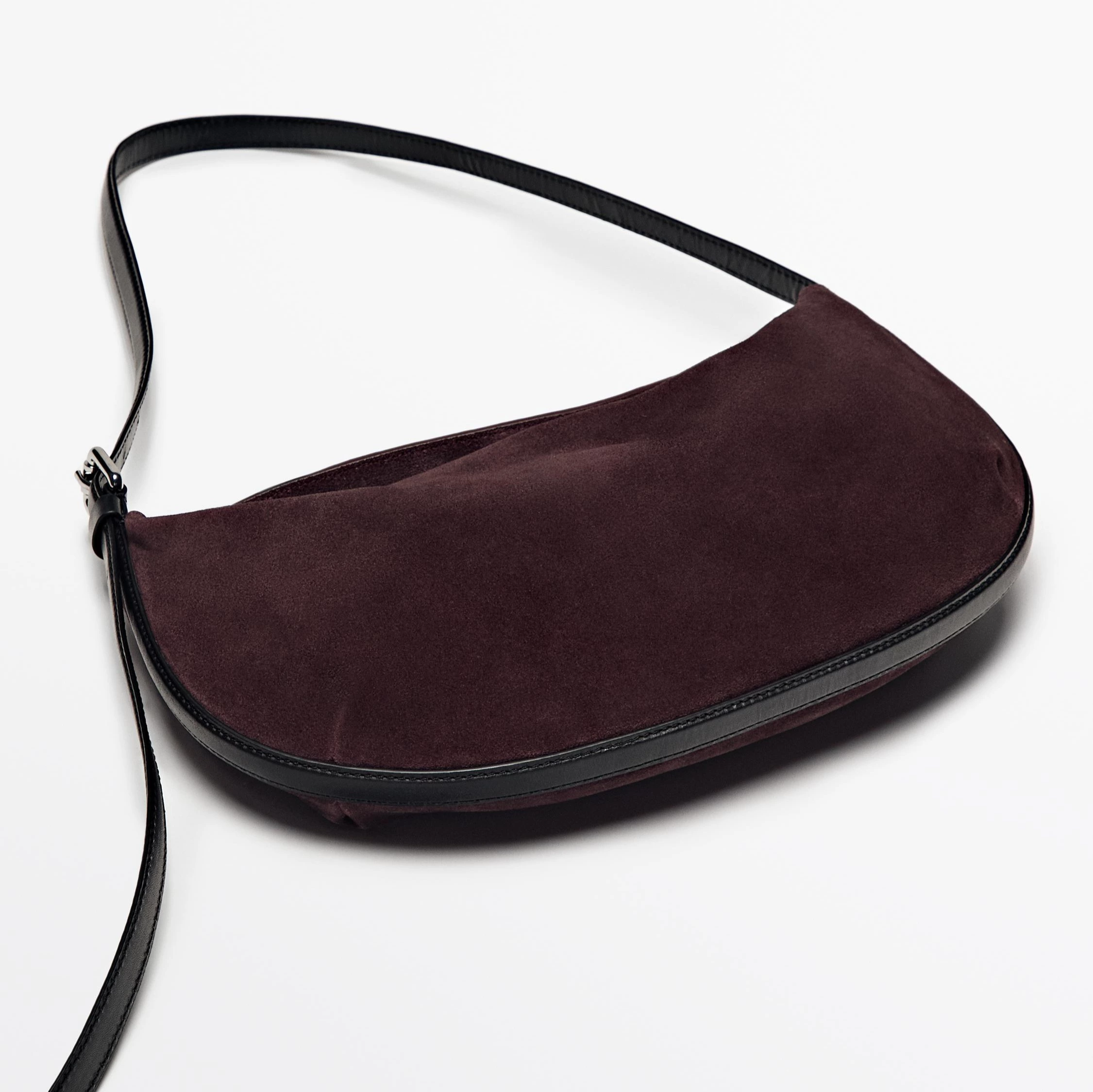 Bolso hombro piel serraje

