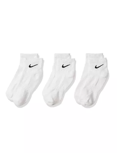 Nike U NK Everyday Cush Ankle 3Pr Calcetines, Hombre, White/Black, L