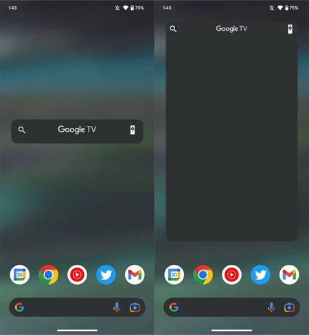 Google TV ウィジェット。画像は9to5Googleより