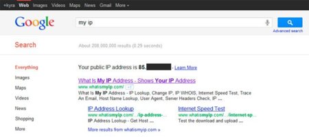 Google ya puede decirte cuál es tu IP pública