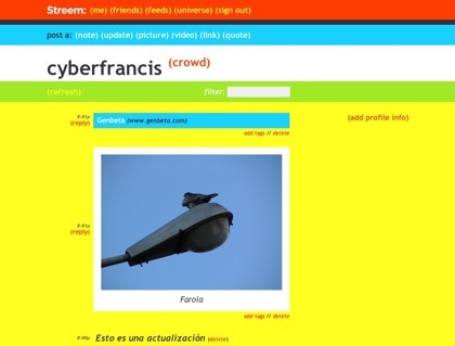 Streem, un servicio de publicación de tumblelogs bastante colorido