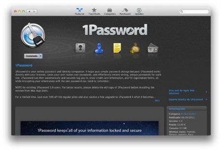 1Password se pasa a la Mac App Store