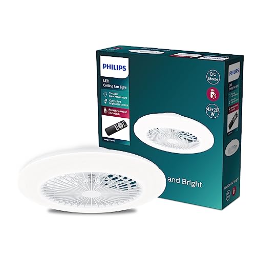 Philips - Ventilador Philips Amigo con luz LED integrada de 20W