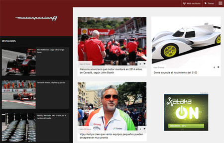 Motorpasión F1 se adapta a tu tablet