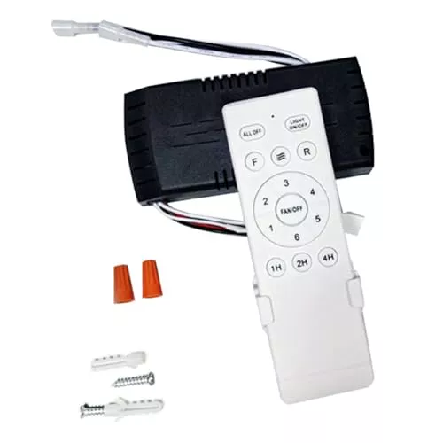 Begchy Kit de control remoto universal para ventilador de techo, 6 velocidades y temporizador, repuesto remoto para luz de ventilador de techo CC