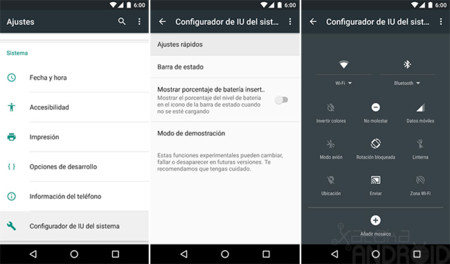 Ajustes Rápidos Personalización