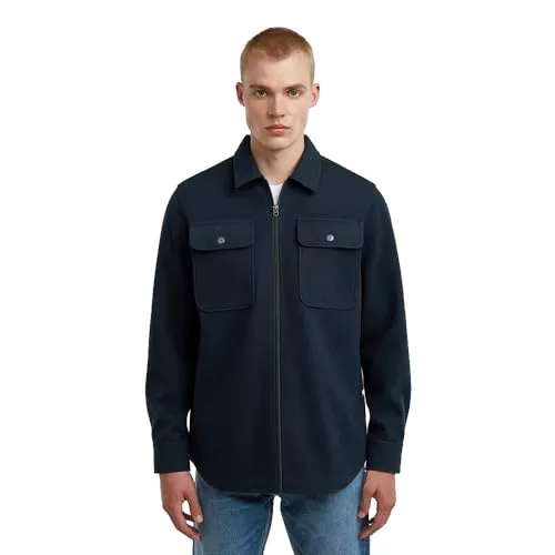G-STAR Sobrecamisa GPO Zip para Hombre, Azul (salute D25825-D200-C742), M
