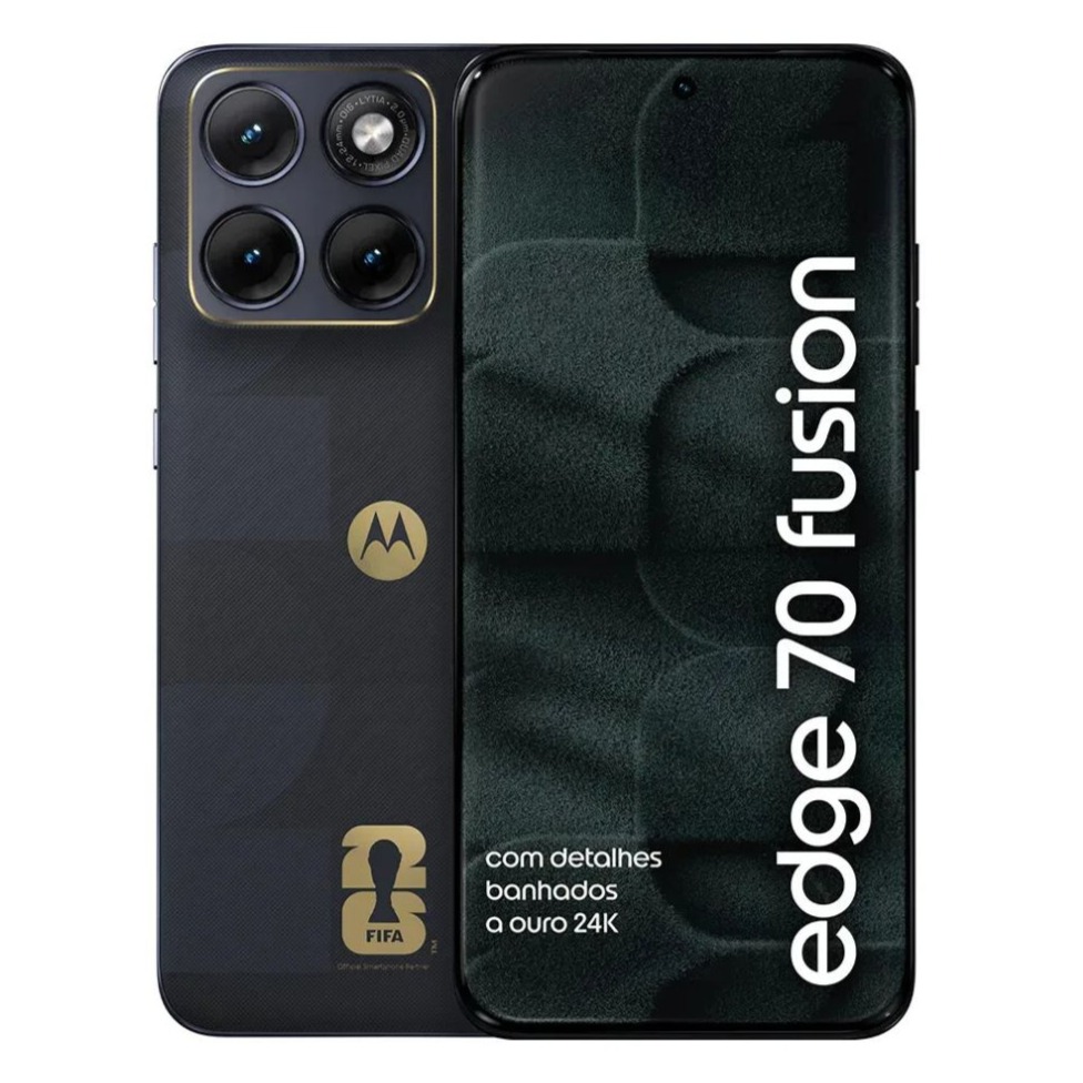 Smartphone Motorola Edge 70 Fusion 5g Fifa World Cup Collection - 256gb 24gb (8gb Ram + 16gb Ram Boost), Camera 50mp Sony Lytia 710, Tela 1.5k Extreme Amoled - Grafite
