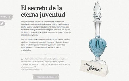 El secreto de la eterna juventud, montaje web para promocionar tu negocio