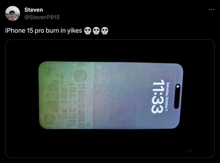 iPhoneの画像保持焼き付き