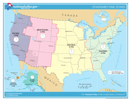 husos horarios estados unidos