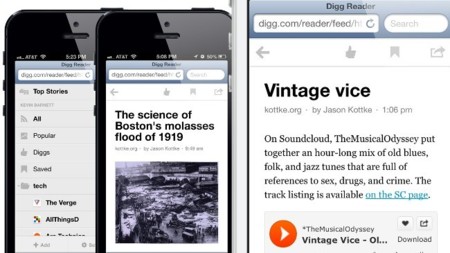 Digg Reader estrena versión web para móviles e introduce mejoras en iOS