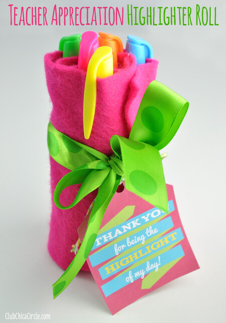 Easy Teacher Appreciation Highlighter Gift Idea