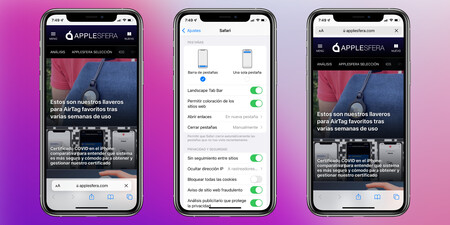 Este es el diseño de Safari en la sexta beta de iOS 15: opcional y con más información de un solo vistazo