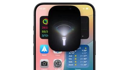 iOS 18 懐中電灯インターフェイス