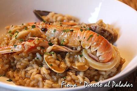 Risotto de frutos del mar. Receta