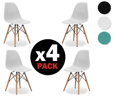 Podemos amueblar realmente barato gracias a Amazon: el pack 4 sillas tower de Due-home está por 70,89 euros