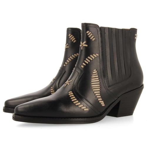 GIOSEPPO Botines Cowboy Bordado Piel SIKLOS