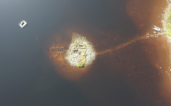 Aerial View Of Island At Loch Bhorgastail Cropped Credit University Of Southampton
