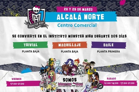 Monster High aterriza en el Centro Comercial Alcalá Norte de Madrid este fin de semana