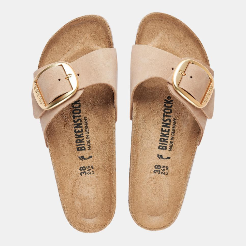 Birkenstock - Sandalias mujer Madrid con hebilla grande en piel de nobuck.