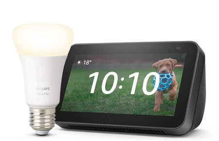 Echo Show 5 (2º gen) y bombilla inteligente Phillips Hue White
