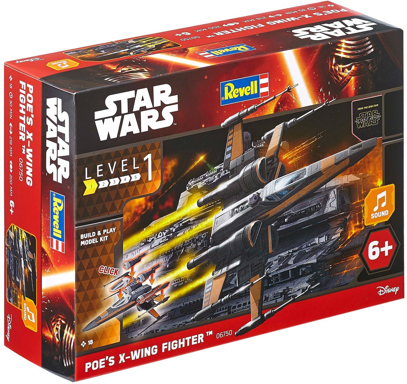 Maqueta Star Wars Darth Vader's X-Wing Fighter De Revell | Caza Estelar De Darth Vader, Modelo Para Montar, +10 Años, Multicolor, Referencia 03602
