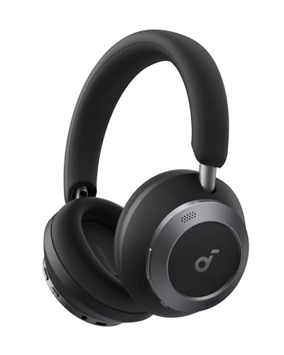Soundcore Space One Pro de Anker, Auriculares con Cancelación de Ruido Activa Adaptativa con 6 Micrófonos, Diseño Muy Plegable, Audio sin Pérdidas 60H, Carga Ultrarrápida, Inalámbrico Hi-Res con LDAC