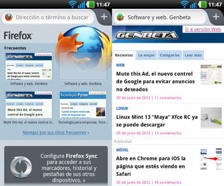 Firefox 14 para Android. A Fondo
