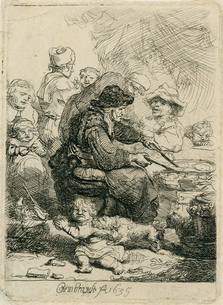 Rembrandt Van Rijn La Donna Dei Pancake