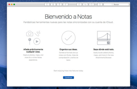 Toma de contacto con la app Nota de OS X El Capitan
