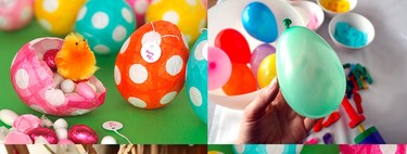 Original manualidad con niños: huevos de Pascua hechos con papel maché