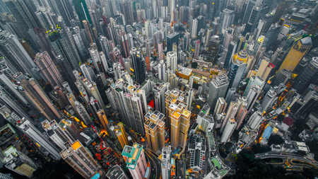 Andy Yeung fotografía Hong Kong a vista de pájaro con su drone