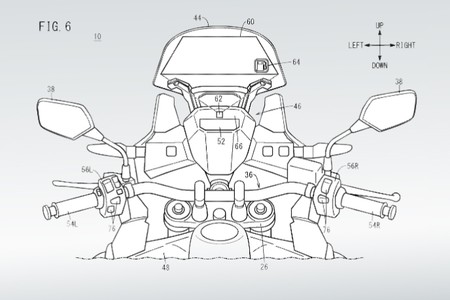Honda patenta un Head-Up Display táctil en el parabrisas de sus motos que mejoraría la seguridad del piloto