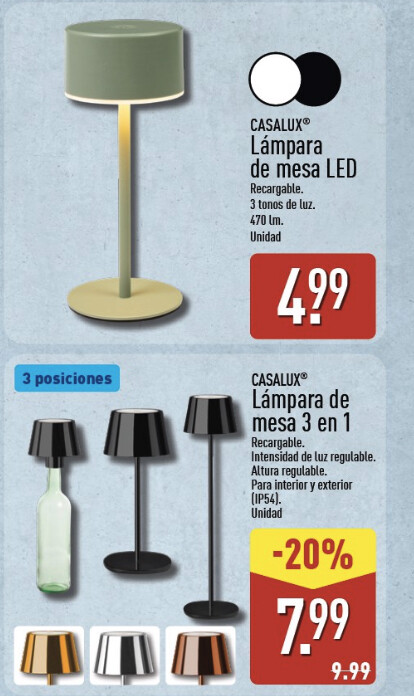 Lamparas Led De Mesa Aldi