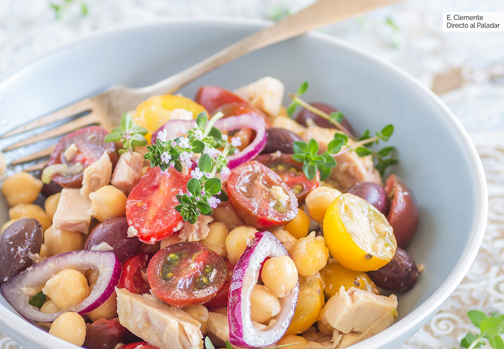 Ensalada De Garbanzos Con Tomates Y Ventresca De At n
