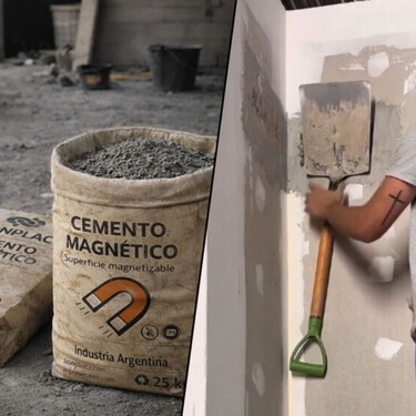 Un joven de 29 años ha inventado un cemento que hace las paredes magnéticas: una solución para colgar cosas sin taladro ni tornillos 