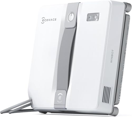 ECOVACS Robot limpiacristales WINBOT Mini diseño Compacto, boquillas Dobles con pulverizador ultrasónico, Sistema de protección de 9 etapas, planificación Inteligente de rutas, 3 Modos de Limpieza