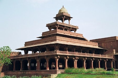 El Panch Mahal de Fatehpur Sikri en la India