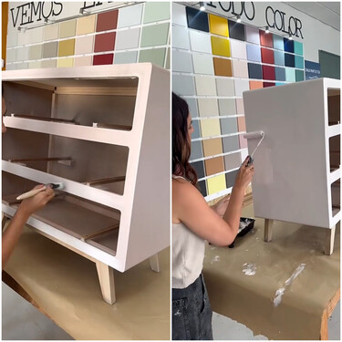 Cómo dar una segunda vida a una cómoda viejucha y en desuso con una simple mano de pintura: ahora es una pieza con mucho estilo vibrante  